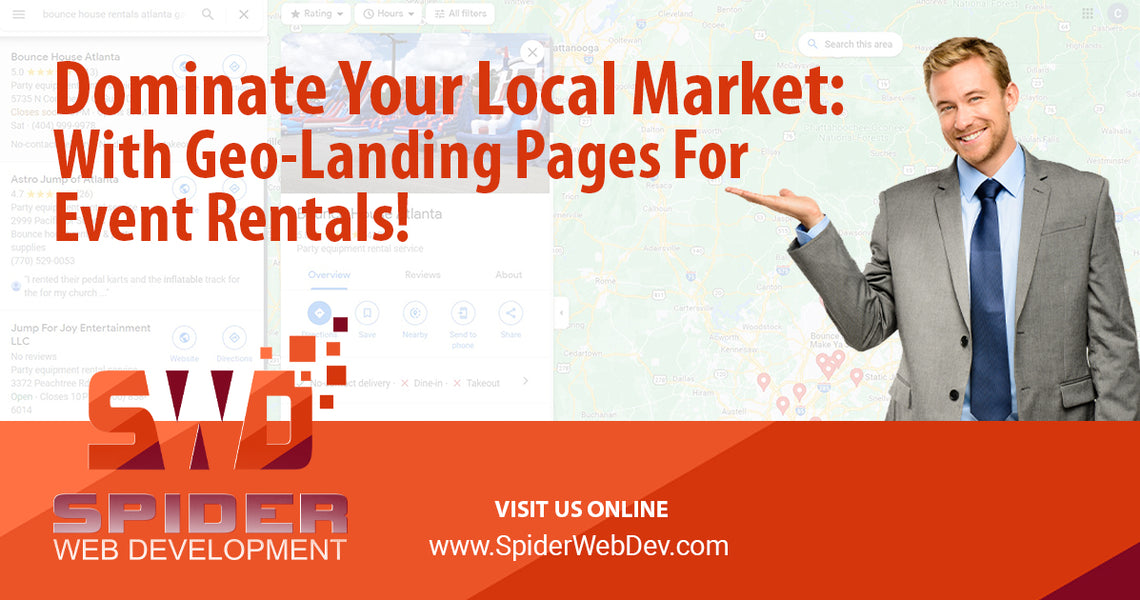 Dominate Your Local Market with Geo-Landing Pages for Event Rentals